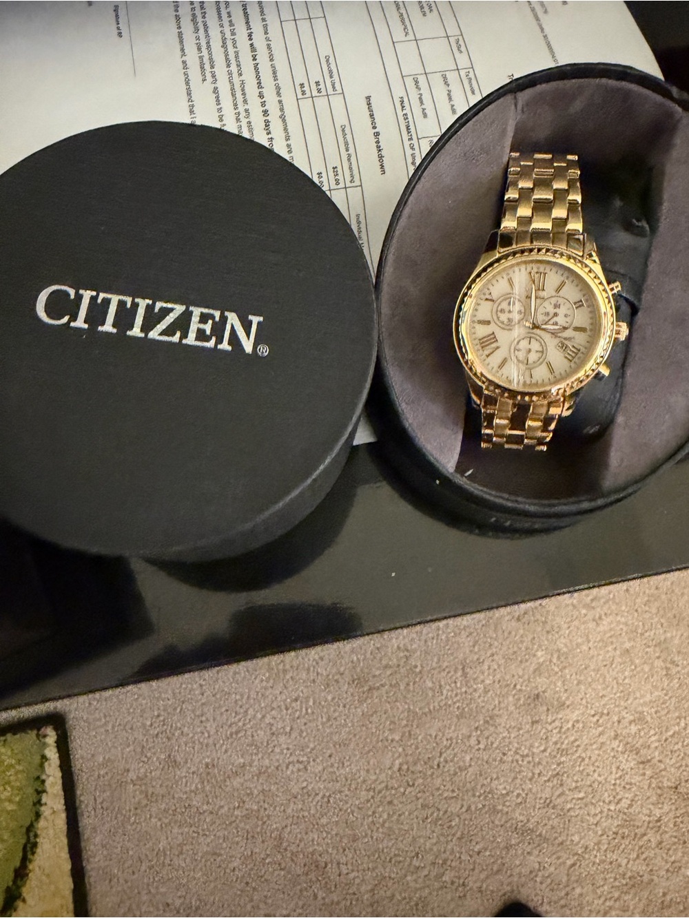 Citizen Gold Tone Men’s Chronograph Bracelet Watch